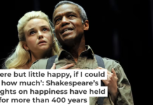 Joanna Vanderham as Desdemona and Hugh Quarshie as the title character in a Royal Shakespeare Company production of ‘Othello.’ Robbie Jack/Corbis via Getty Images